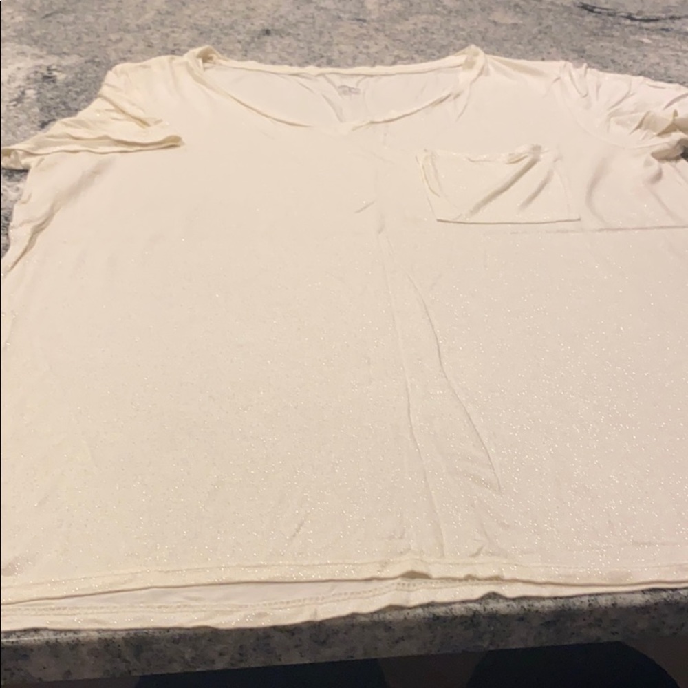Mossimo ivory/cream with silver speckles tshirt